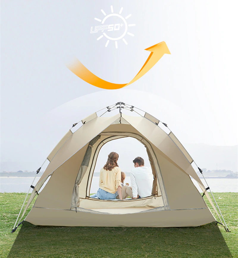 Cheap Goat Tents Automatic Pop up Tent Outdoor Camping Sun Shelter Rainproof Sun Protection Tents Picnic Barbecue Camping Equipment   